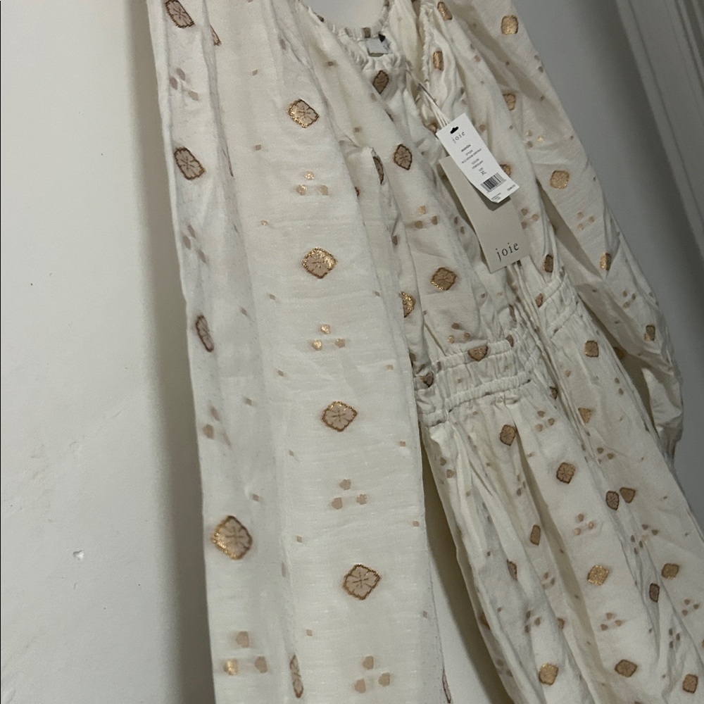 Joie White and Gold Patterned Dress - Picture 6 of 12